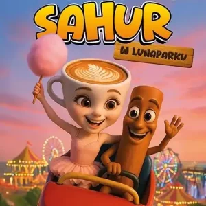 Tung Tung Sahur w lunaparku z naklejkami