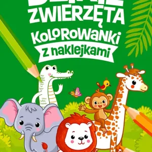 Dzikie zwierzęta. Kolorowanki z naklejkami
