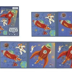 Puzzle magnetyczne Rakieta i kosmos 40 elementów Scratch