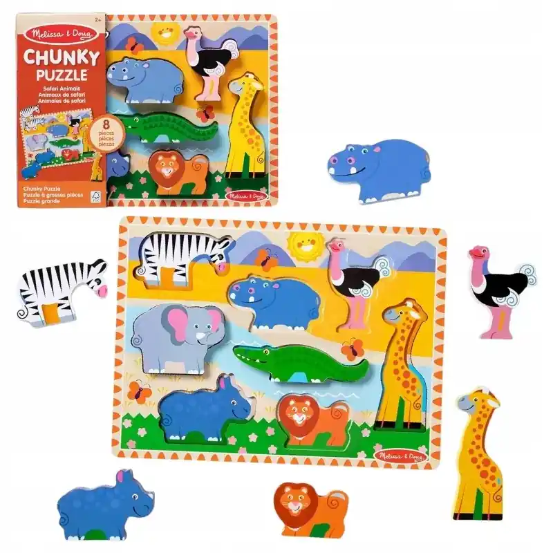 Drewniane puzzle Zwierzęta Safari Mellisa&Doug