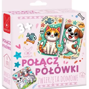 Połącz połówki Zwierzęta domowe 3+