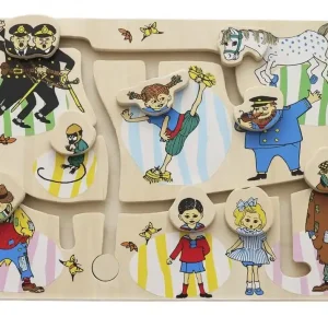 Puzzle drewniane labirynt edukacyjna Pippi