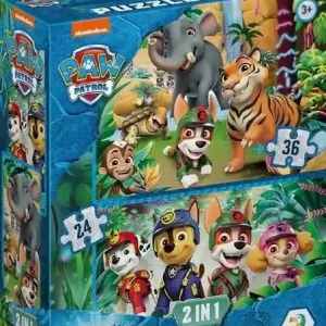 Puzzle 2w1 Psi Patrol Przygoda w dżunlgi